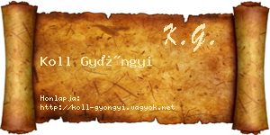 Koll Gyöngyi névjegykártya